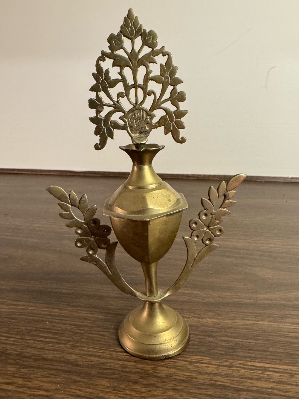 Decorative Brass Tree Motif Accent - Gold Metal Home Accent